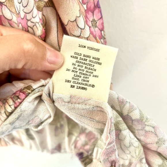 Spell Blue Skies Floral Off The Shoulder Top In Cream Size XS - Picture 9 of 9